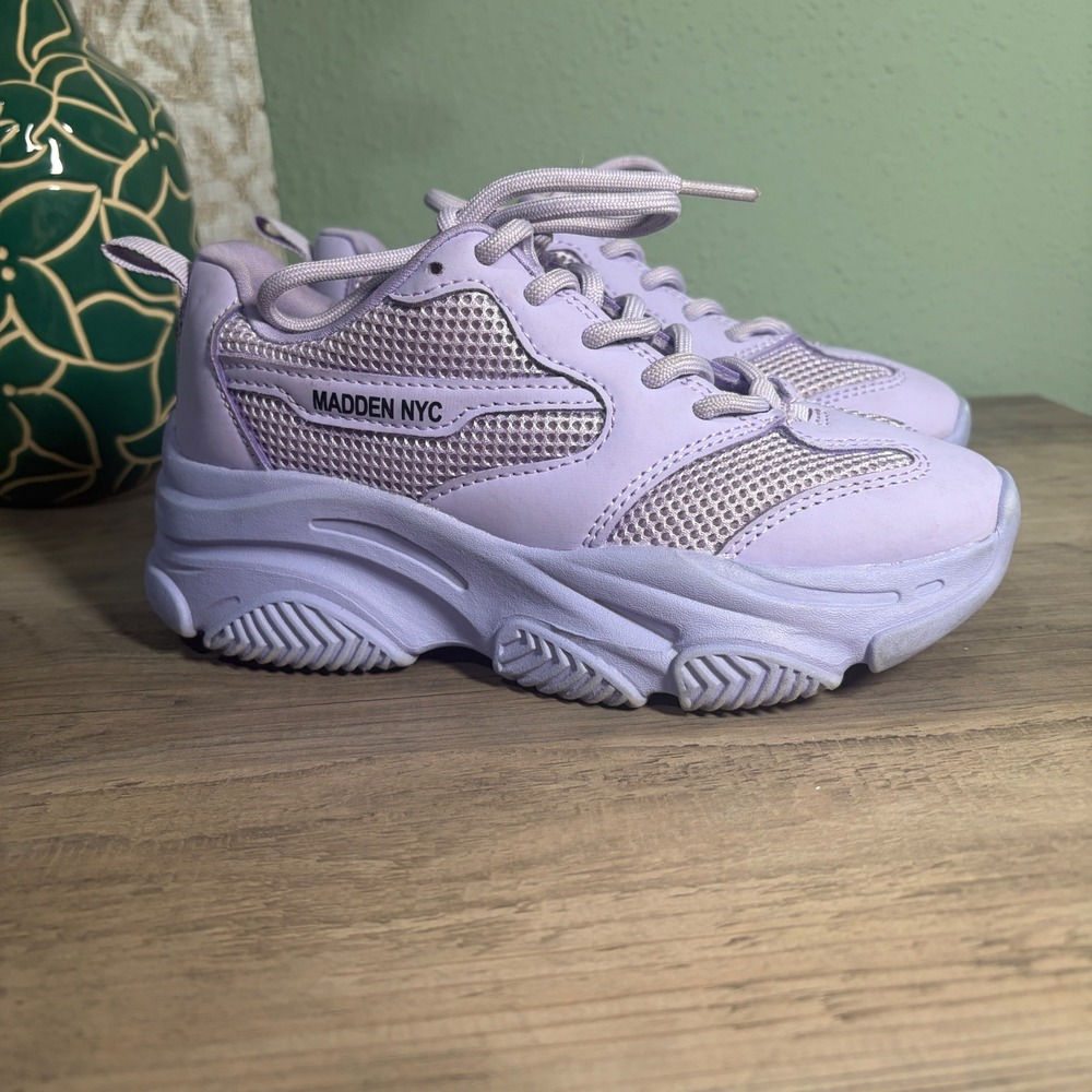 Madden NYC Sneakers Girls 2 Purple Chunky Platform Mesh Lace Up GMMN23AM223